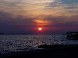 Strand in Zadar am Abend